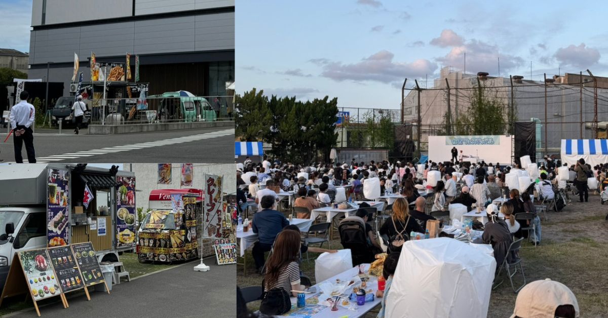 キッチンカーやステージの様子